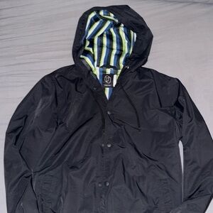 original use button rain jacket